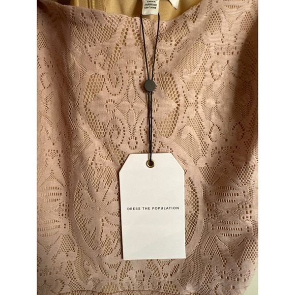 NWT DRESS THE POPULATION‎ Zahra Lace Bodycon Dress Size M - Picture 7 of 9
